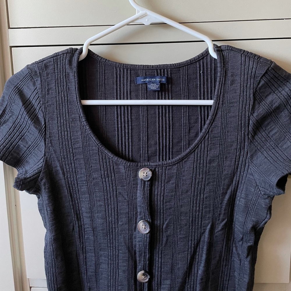 Black Shirt With Buttons from American Eagle